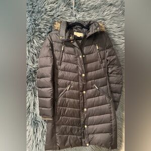 Michael Kors Hooded Puffer Coat - Size Small | Color: Olive Green